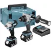 Makita DLX2588GJ 18V LXT harjaton 2-osainen yhdistelmäsarja sis. DDF485 porakone-ruuvinväännin, DTD153 iskuruuvinväännin, 2x 5,0Ah akut, pikalaturi ja MAKPAC-laukku