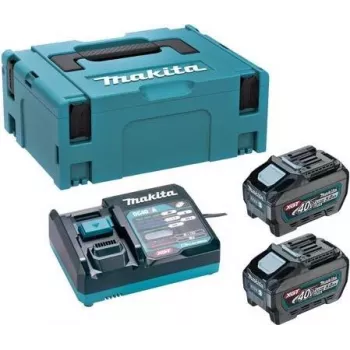 Makita PSKGRT2J XGT 40V max -virtalähdesarja 2x 5,0Ah akulla ja pikalaturilla