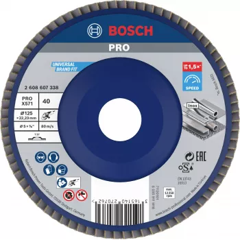 Bosch X571 Best for Metal -laikkahiomalaikka 125 mm P80 zirkonkorundi 2608607338