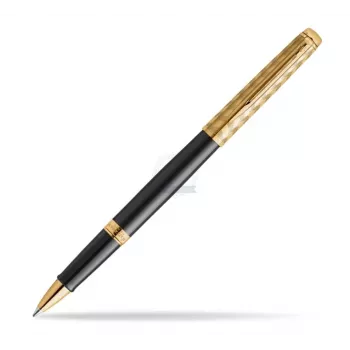 Waterman Hemisphere kuulakärkikynä - hieno, kiiltävän musta kromikoristein, lahjarasia 2225136