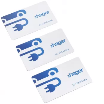 HAGER XVA410 RFID-kortit, 3 kpl:n pakkaus, Mifare Classic 1K, 13,56 MHz, valkoinen