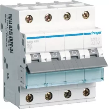 Hager MBN620 3P+N B-20A 6kA johdonsuojakatkaisija