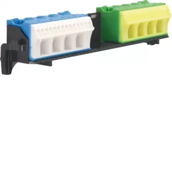 Hager PE/N liitinlohko kannattimella 2x18 Quick-Connect FZ382