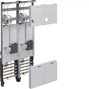 HAGER täydellinen mittaristo 2 mittaripaikkaa Universal Z H1050mm 2-kenttä Hessen Design ZK34C3N