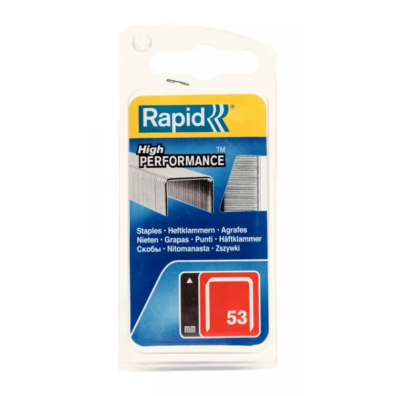 Rapid No. 53 hienolankanidot, 12 mm haaran pituus, sinkitty teräs, 2500 kpl pakkaus 40109505