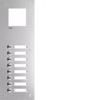Hager RTQ108X ovipuhelin etulevy, mono-audio, 8 soittopainiketta, valkoinen