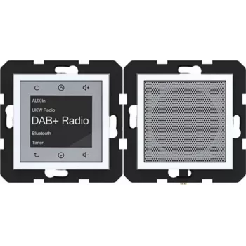 HAGER WAN6110WG Radio Touch UP DAB+ Bluetooth-kaiutin uppoasennus