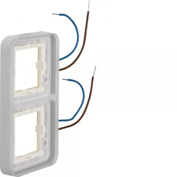 Hager WNA712 W.1 1-kertainen peitekehys sinisellä LED-valaistuksella, 230V, polarvalkoinen