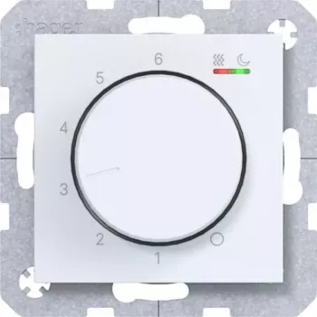 HAGER WAN5010WM huonelämpötilasäädin 230V/16A kierto-/painonuppi lämmitykselle