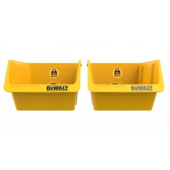 DEWALT DWST82813-1 TSTAK työkalulaatikko tuplapakkaus – 2x 14L pinottavaa muovilaatikkoa, musta/keltainen