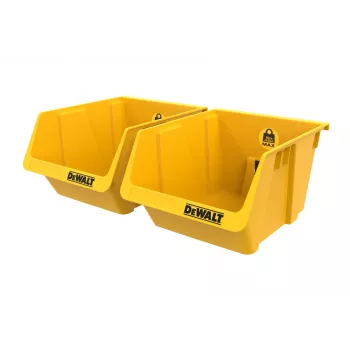 DEWALT DWST82813-1 TSTAK työkalulaatikko tuplapakkaus – 2x 14L pinottavaa muovilaatikkoa, musta/keltainen