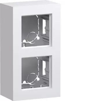Hager WAD8210WM pinta-asennuskotelo, 2-osainen, korkea malli, polarvalkoinen