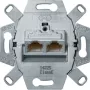 Hager WDF410866 UAE liitäntärasia 8/8-napainen suojattu Cat.6A RJ45 datapistorasia