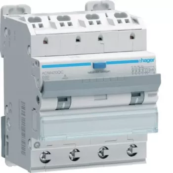 Hager ADM420QC RCBO 4P 6kA B20A 30mA Type-A QuickConnect
