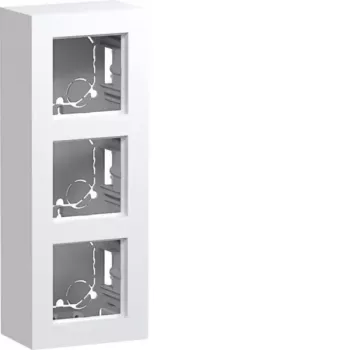 HAGER WAD8310WM pinta-asennettava kotelo 3-osainen, A.8 Design, puhtaanvalkoinen