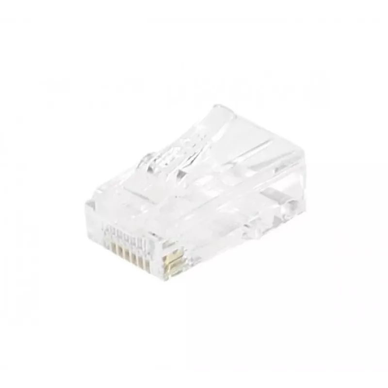 EXERTIS CONNECT RJ45 modulaariliitin Cat. 6 UTP säikeiselle kaapelille, läpinäkyvä, 10 kpl:n pakkaus 920560