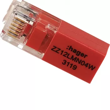 Hager päätevastus ZZ12LMN04W RJ12 LMN-moduuliin 120 ohm