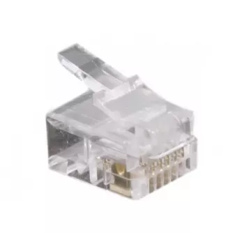Exertis Connect RJ12 modulaariliitin lattakaapelille, suojaamaton, 6P6C, 10 kpl:n pakkaus (920630)