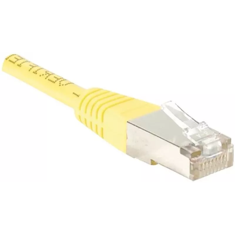 EXERTIS CONNECT CAT.6 F/UTP verkkokaapeli, keltainen, 0,5 m, Slim Snagless 842051