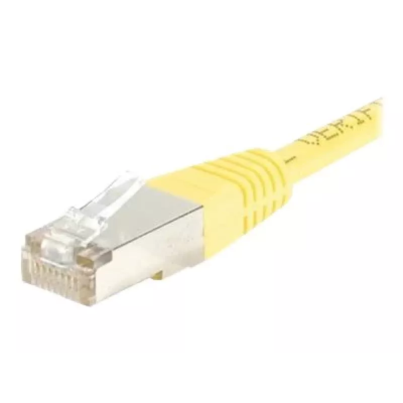 EXERTIS CONNECT CAT.6 F/UTP verkkokaapeli, keltainen, 0,5 m, Slim Snagless 842051