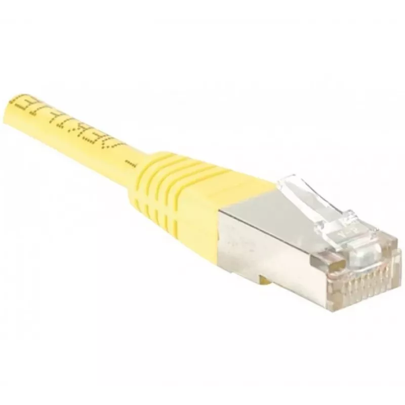 EXERTIS CONNECT Cat6 F/UTP verkkokaapeli, keltainen, 2,0 m, Slim Bend Relief 842201