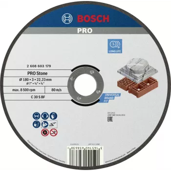 Bosch katkaisulaikka 180 mm suora malli tyyppi 41 metallille, 1 kpl 2608603179