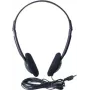 Exertis Connect On-Ear johdollinen kuulokemikrofoni sankamikrofonilla, 3,5 mm liitin, musta (059201)