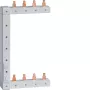 HAGER KCF663S pystysuora vaihekisko, 3-napainen, 63 A, 400 V, 10 mm², vasen/oikea