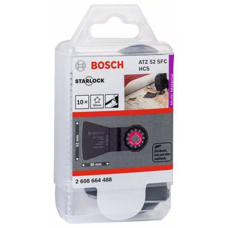 Bosch StarlockPlus HCS kaavinlehti ATZ 52 SC, 52 mm, 10 kpl:n pakkaus 2CPX062126R9999