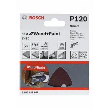 Bosch 2608621688 delta-hiomapaperi karkeus 180, 93 mm, 5 kpl