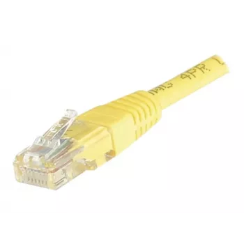 EXERTIS CONNECT Cat6 U/UTP kupariverkkokaapeli, 0,5 m, keltainen, Snagless RJ45 EXC245700