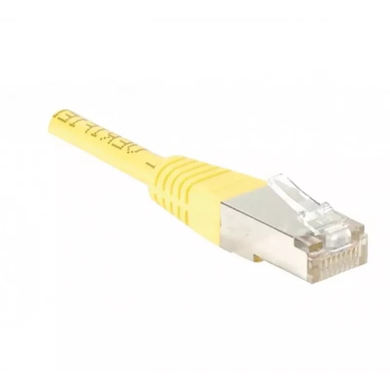 EXERTIS CONNECT Cat.5e F/UTP verkkokaapeli, keltainen, 0,5 m, Slim Bend Protection 847161