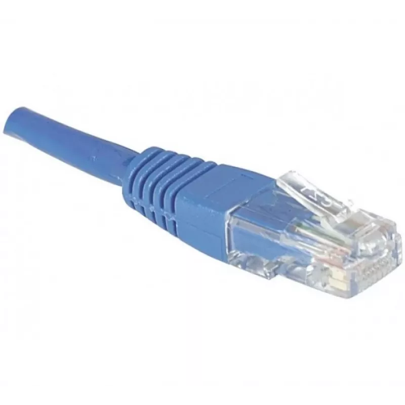 EXERTIS CONNECT Cat.6 U/UTP verkkokaapeli, 0,5 m, sininen, Snagless 246700