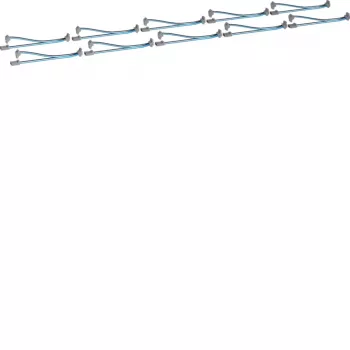 HAGER KU9S20YZ KNX Y-liitäntäkaapeli, 1 pistoke 2 liittimeen, 20 cm, musta/sininen, 10 kpl:n pakkaus