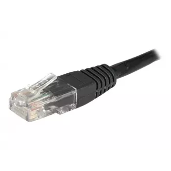 EXERTIS CONNECT Cat6 U/UTP verkkokaapeli, 1 m, musta, RJ45, lukituskielekkeen suojus 246772