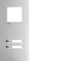 Hager RTQ102X etulevy ovipuhelinjärjestelmään, mono, 2 soittonappia, alumiini