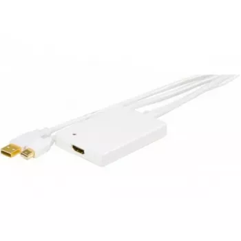 EXERTIS CONNECT Mini DisplayPort 1.1 -HDMI-muunnin USB-äänellä, DP-uros + USB-uros HDMI-naaras, musta 127406
