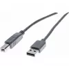 Exertis Connect 532408 USB 2.0 -kaapeli, USB-A - USB-B, 1,8 m, harmaa