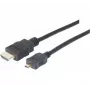 EXERTIS CONNECT Micro HDMI -kaapeli High Speed Ethernetillä, kullattu, HDMI tyyppi A - Micro HDMI tyyppi D, 1,0 m 128490