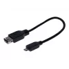 EXERTIS CONNECT Micro USB OTG -sovitinkaapeli, USB-A naaras - Micro-B uros, 0,15 m, musta 532416