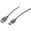 EXERTIS CONNECT USB 2.0 jatkokaapeli, USB-A uros - USB-A naaras, 2,0 m, musta 532508