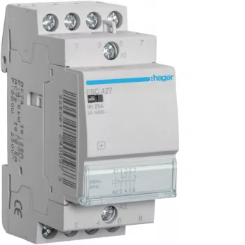 HAGER ESC427 modulaarikontaktori 25A 2NO+2NC 230V AC