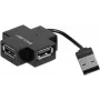 Exertis Connect 021111 USB 2.0 -keskitin – 4 porttia, musta