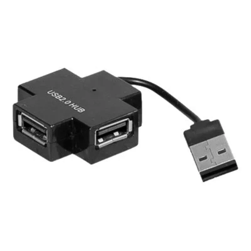 Exertis Connect 021111 USB 2.0 -keskitin – 4 porttia, musta