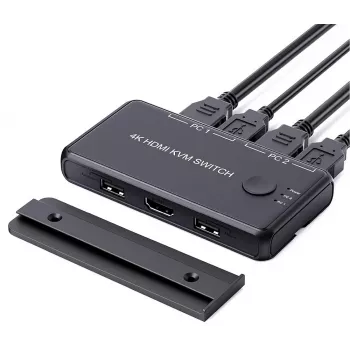 Exertis Connect mini-KVM-kytkin, 2 porttia, HDMI / USB (060182)