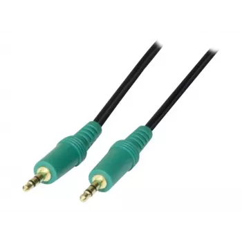 TECLINE audiokaapeli, 3,5 mm stereo plugi–plugi, 5,0 m, musta 108897