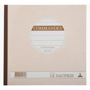 Le Dauphin Manifold Commandes tilauslomakelehtiö, 210 x 210 mm, 2-osainen itsejäljentävä, 50 sarjaa, valkoinen/keltainen (1172D)
