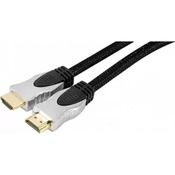 EXERTIS CONNECT High-Speed-HDMI-kaapeli Ethernetillä, kullattu, punottu, 1,5 m, musta 127899