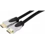EXERTIS CONNECT High-Speed-HDMI-kaapeli Ethernetillä, kullattu, punottu, 1,5 m, musta 127899