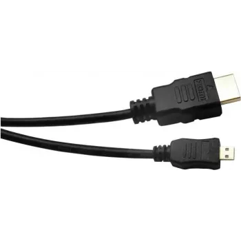EXERTIS CONNECT Micro-HDMI-kaapeli, High Speed Ethernetillä, kullattu, HDMI tyyppi A – Micro HDMI tyyppi D, 2,0 m 128495